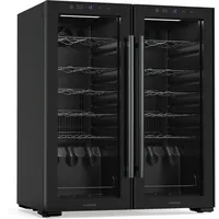 Klarstein Shiraz Weinkühlschrank 2 Kühlzonen LED-Beleuchtung Touch-Control freistehend Schwarz