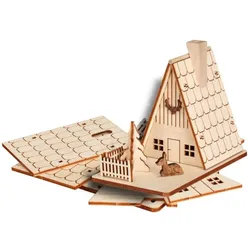 Seiffener Volkskunst Bastelset Räucherhaus Forsthaus 11 cm