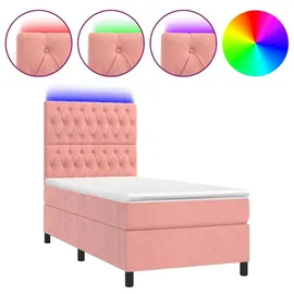 vidaXL Boxspringbett 100 x 200 cm Rosa