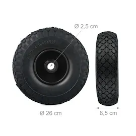 Relaxdays 2er Set 3.00-4 Vollgummi,