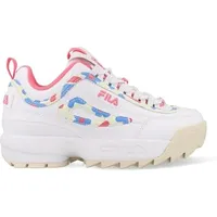 FILA Disruptor F Kids Sneaker, White-Pink Lemonade, 32 EU - 32 EU