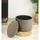 Akord Pouf AKORD GOLDEN aus Samtstoff mit Stauraum 39 x 40 x 39 cm Beige