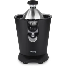 Scarlett H.Koenig AGR82 - elektrische Zitruspresse 160W, Hebel und Filter aus Edelstahl, Anti-Tropf-System, BPA-frei, spülmaschinenfeste Teile, Schwarz