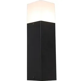 QAZQA Stehende Außenlampe Aluminium 30 cm inkl. E27 LED weiß