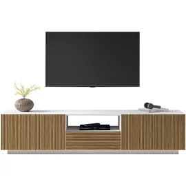 INOSIGN »Vega,Lowboard,TV Board,TV Schrank,220 cm«, mit 4 Türen und 1 Schublade,Fronten mit Rillen-Optik