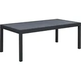 habitat et jardin Gartentisch ausziehbar aus Aluminium Lagos - 200/320 x 105 x 76 cm - Schwarz
