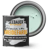 SEEBAUER diy Kreidefarbe für Möbel Türkis 750ml für Innen (No. 777 Indian Sea) Möbelfarbe ohne Schleifen - Holzfarbe extra matt - Holzlack, Möbellack hohe Deckkraft