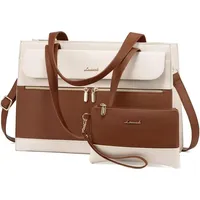 Luxuskollektion Laptop Handtasche Damen 15,6 Zoll Kunstleder Crossbody Tote