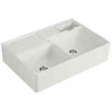 Villeroy & Boch Spülstein Doppelbecken steam + Excenterbetätigung