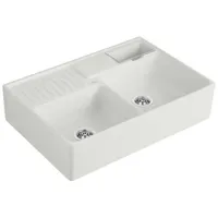 Villeroy & Boch Spülstein Doppelbecken steam + Excenterbetätigung