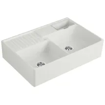 Villeroy & Boch Spülstein Doppelbecken steam + Excenterbetätigung