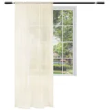 Woltu WOLTU® Gardinen transparent mit Kräuselband Vorhang Leinenoptik Halbtransparent Voile Fensterschal Dekoschal Wohnzimmer Kinderzimmer Schlafzimmer, 140x225 cm Sand, (1 Stück)