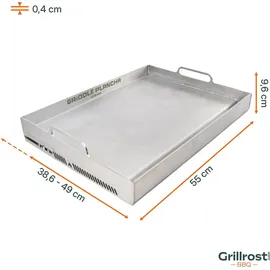 Grillrost.com Das Original Griddle 550 cm x 386 cm rostfrei Silber
