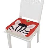 Chickwin Sitzerhöhung Stuhl Kind, Waschbar Baby Tragbar Sitzkissen Kinder Tragbares Boostersitze Verstellbar Zerlegbar Kleinkind Sitzerhöhung Kissen für Esstisch Reise (Zebra,40x40x5cm)