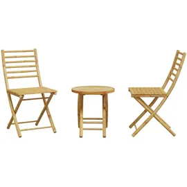 vidaXL 3-tlg. Bistro-Set Bambus