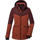 KILLTEC Damen Skijacke/Funktionsjacke mit Kapuze, Schneefang und Unterarmventilation KSW 40 WMN SKI JCKT, rost, 44,