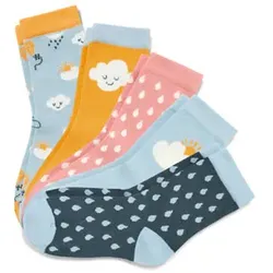 Tchibo - 5 Kinder-Socken - Hellblau - Kinder - Gr.: 31-34 - blau - 31-34