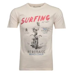 Ragman Shirt Rundhals-T-Shirt aus Baumwolle mit Print