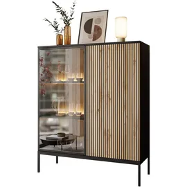 lookway Vitrine ECLIPSE WT104 104 x 126 x 39 cm Schwarz
