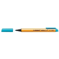 STABILO GREENpoint Faserschreiber, 0,8mm, robuste breite Spitze, geringe Stiftlänge und Clip, türkis