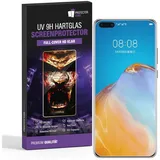 PROTECTORKING 1x UV-Liquid 9H Panzerglas für Huawei P40 Pro 3D KLAR echtes Tempered Panzerhartglas Schutzglas Displayschutz Panzerfolie Schutzfolie Screen