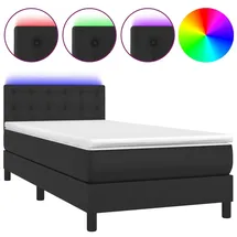vidaXL Boxspringbett 100 x 200 cm Schwarz