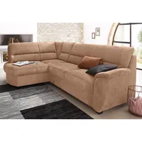 sit&more Ecksofa SIT & MORE "Pandora L-Form", braun, B:251cm H:91cm T:176cm, Luxus-Microfaser ALTARA NUBUCK (100% Polyester);Luxus-Microfaser ALTARA NUBUCK (100% Polyester);Luxus-Microfaser (100% Polyester), Sofas, Ecksofa, wahlweise mit Bettfunktion und