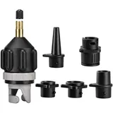 SUP Adapter für Kompressor, SUP Pumpe Adapter und Schlauchboot Zubehör, Stand Up Paddling Board Zubehör, Inflatable Paddle Board Ventil Adapter Set