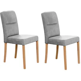 Home Affaire Eckbankgruppe HOME AFFAIRE "Laros Sitzgruppe, Eckbank, Stühle, Tisch", grau (grau, grau, natur), B:182cm H:87,5cm T:141cm, FSC-zertifizierter Holzwerkstoff, FSC-zertifiziertes Massivholz, Polyester, Sitzmöbel-Sets, Eckbankgruppe, perfekt für Küche,