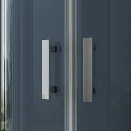 SoGood doporro Viertelkreis-duschkabine Ravenna52k 80x80x195 Duschabtrennung inkl. 4cm flacher Duschtasse und 6mm ESG-Sicherheitsglas Easy-clean-beschichtung