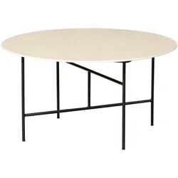 Couchtisch Vida aus Porzellan Natur, Ø 75 cm