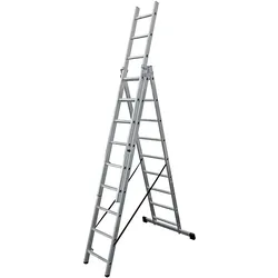 Verwandelbare Aluminium-Leiter 3X9 Sprossen Edm.