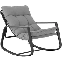 Hesperide Schaukelstuhl, Schwarz, Metall, 73x104x79.5 cm, Gartenmöbel, Liegestühle