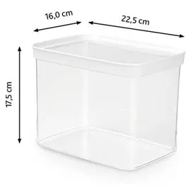 Emsa Optima rechteckig weiß 16 cm x 22,5 cm x 17,5 cm 4,4 l