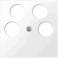 Merten 296519 Zentralplatte für Ankaro 4fach-Antennensteckdosen, polarweiß glänzend