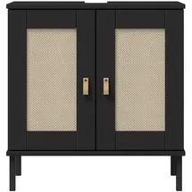 G+K Möbelvertriebs GmbH Waschbeckenunterschrank 62 x 65 x 40 cm Schwarz