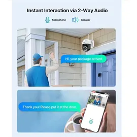 ZOSI 8MP WLAN Überwachungskamera Außen 355°/140° PT Schwenkbar mit Audio