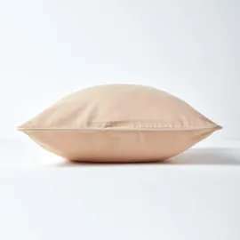 Homescapes Kissenbezug Unifarben 60 x 60 cm Beige
