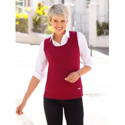 Pullunder CASUAL LOOKS "Pullunder", Damen, Gr. 36, rot (dunkelrot, meliert), 70% Baumwolle, 30% Polyester, meliert, Pullover