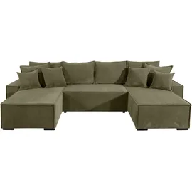 Collection AB Wohnlandschaft Polyester U-Form 3-Sitzer terracotta
