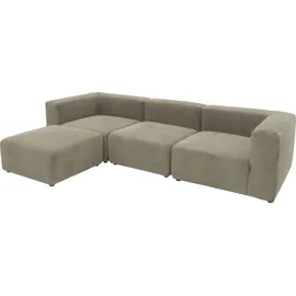 Raum.Id Ecksofa Gerrid L-Form« Cord-Bezug, Modulsofa, bestehend aus Eck- und Mittelelement + Hocker