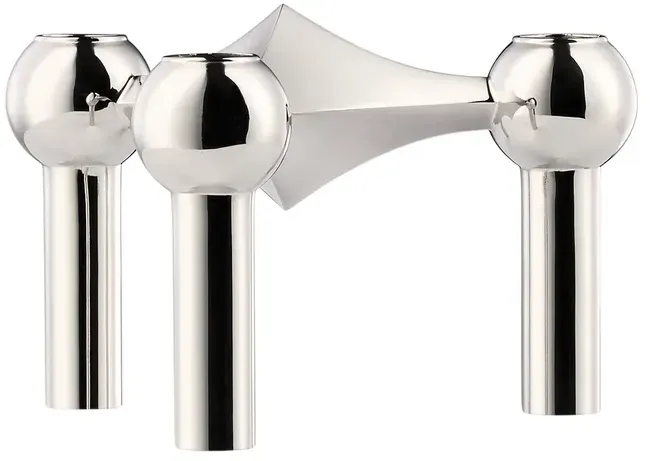 Stoff Nagel - Kerzenhalter, Chrom