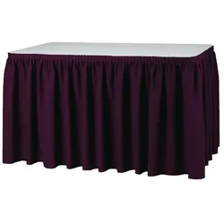 Skirting mit Plisseefalten bordeauxrot