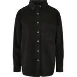 URBAN CLASSICS Corduroy Oversized Shirt Schwarz M