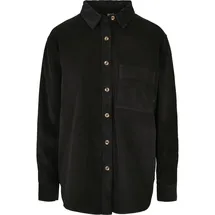 URBAN CLASSICS Corduroy Oversized Shirt Schwarz M
