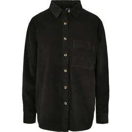 URBAN CLASSICS Corduroy Oversized Shirt Schwarz M