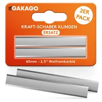 Gakago Ersatzklinge Kraft-Schaber (2er Pack) - Hochwertige 65mm Ziehklinge