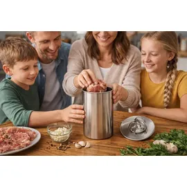 BROWIN Rostfreier Schinkenkocher Edelstahl | Schinkernpresse | Schinkenform Kochschinkenform für gesundes hausgemachtes Fleisch Presse