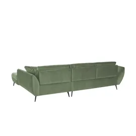 bobb Eckcouch Mikrofaser 3-Sitzer Grün