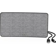 Hama Zimmerantenne Stoff-Design, DVB-T2, aktiv, Grau/Schwarz (00221087) - Schwarz/Grau